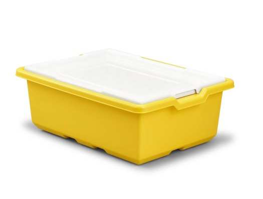 Caja de almacenamiento mediana amarilla