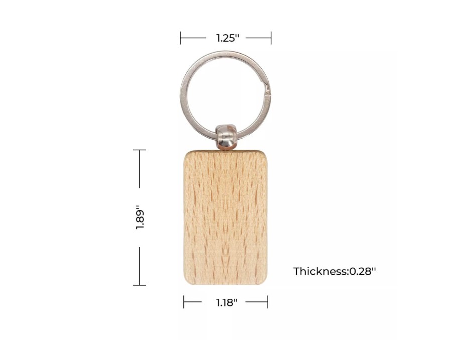 Clauer de fusta rectangular