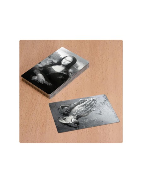 Tarjetas de visita de aluminio mate