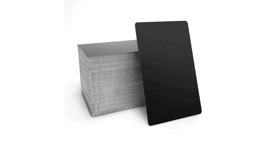 Tarjetas de visita de aluminio mate