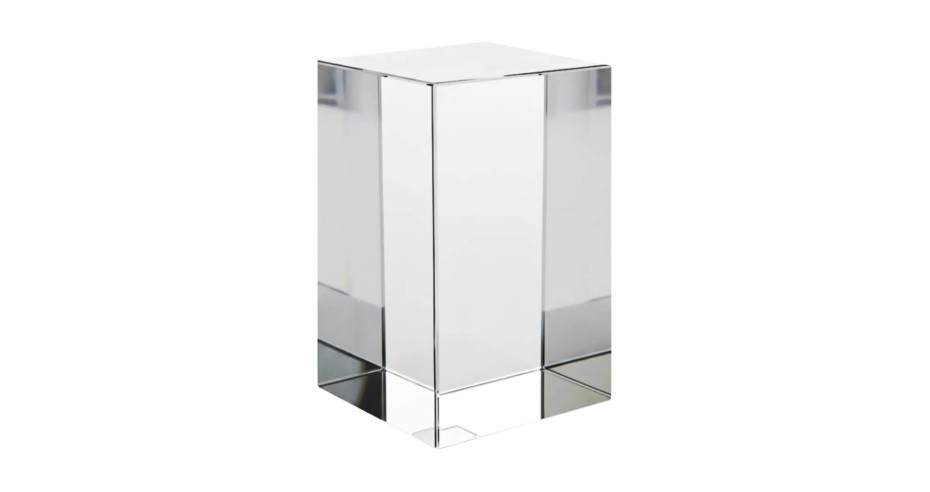 Bloque de cristal K9 rectangular