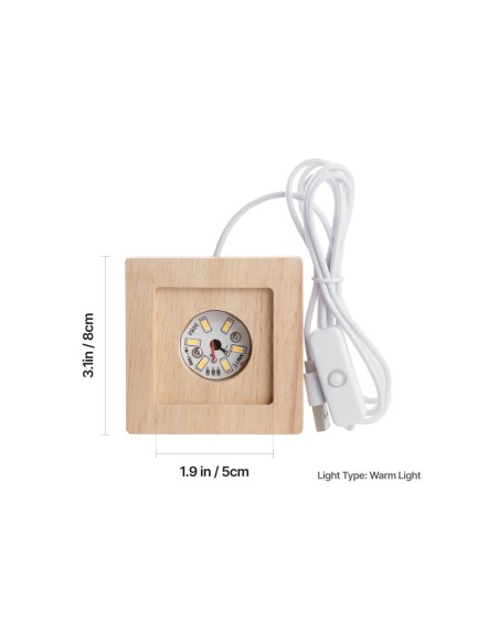 Base amb pantalla LED per a bloc vidre K9 rectangular