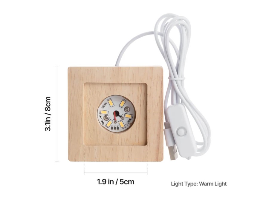 Base amb pantalla LED per a bloc vidre K9 rectangular