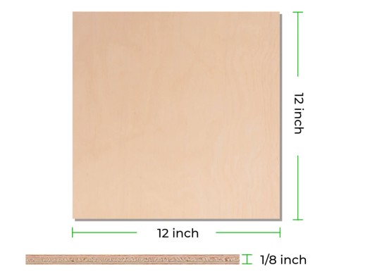 Placa de 3mm de fusta de bedoll contraplacada 30 x 30 cm (30 unitats) 2