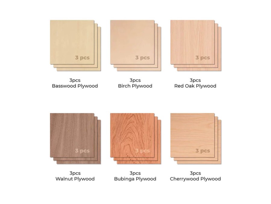 Placas de madera contrachapada set de pruebas