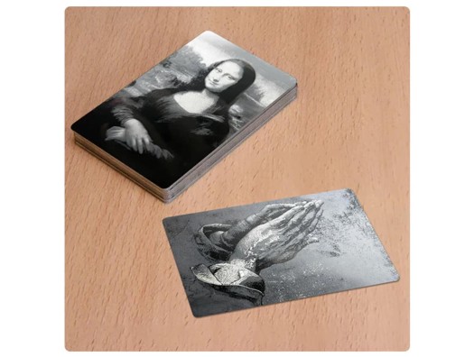 Tarjetas de visita de aluminio mate 2